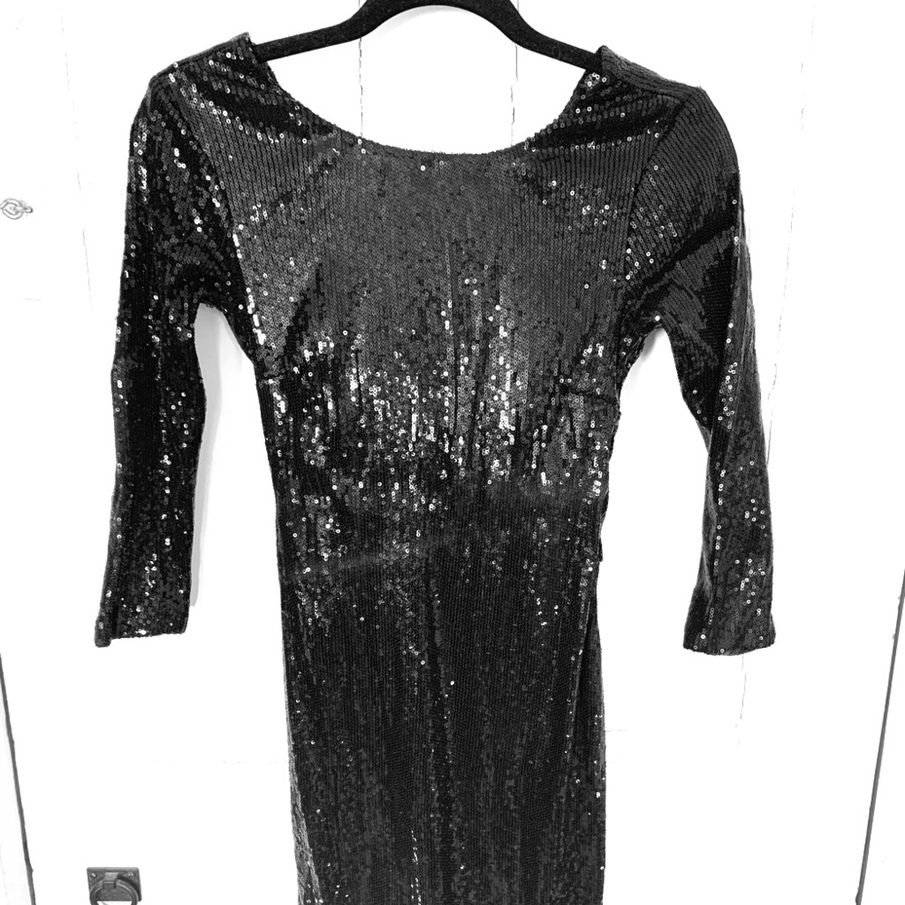 La Perla Black Sequined Cocktail Dress